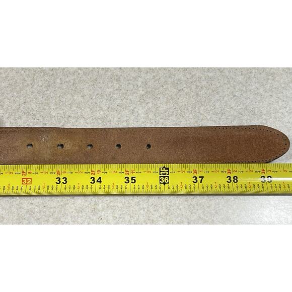 Martin Dingman Imported Lizard Grain Calf Leather Handmade In USA 34” Black Belt - Picture 12 of 12